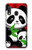 W3929 Cute Panda Eating Bamboo Hülle Schutzhülle Taschen und Leder Flip für Samsung Galaxy A20e