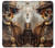 W3949 Steampunk Skull Smoking Hülle Schutzhülle Taschen und Leder Flip für Samsung Galaxy A20e