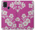 W3924 Cherry Blossom Pink Background Hülle Schutzhülle Taschen und Leder Flip für Samsung Galaxy A21s