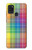 W3942 LGBTQ Rainbow Plaid Tartan Hülle Schutzhülle Taschen und Leder Flip für Samsung Galaxy A21s