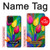 W3926 Colorful Tulip Oil Painting Hülle Schutzhülle Taschen und Leder Flip für Samsung Galaxy A22 4G