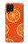 W3946 Seamless Orange Pattern Hülle Schutzhülle Taschen und Leder Flip für Samsung Galaxy A22 4G