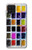 W3956 Watercolor Palette Box Graphic Hülle Schutzhülle Taschen und Leder Flip für Samsung Galaxy A22 4G