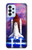 W3913 Colorful Nebula Space Shuttle Hülle Schutzhülle Taschen und Leder Flip für Samsung Galaxy A23