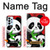 W3929 Cute Panda Eating Bamboo Hülle Schutzhülle Taschen und Leder Flip für Samsung Galaxy A23