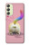 W3923 Cat Bottom Rainbow Tail Hülle Schutzhülle Taschen und Leder Flip für Samsung Galaxy A24 4G