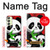 W3929 Cute Panda Eating Bamboo Hülle Schutzhülle Taschen und Leder Flip für Samsung Galaxy A24 4G