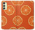 W3946 Seamless Orange Pattern Hülle Schutzhülle Taschen und Leder Flip für Samsung Galaxy A24 4G