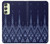 W3950 Textile Thai Blue Pattern Hülle Schutzhülle Taschen und Leder Flip für Samsung Galaxy A24 4G
