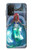 W3912 Cute Little Mermaid Aqua Spa Hülle Schutzhülle Taschen und Leder Flip für Samsung Galaxy A32 4G