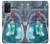 W3912 Cute Little Mermaid Aqua Spa Hülle Schutzhülle Taschen und Leder Flip für Samsung Galaxy A32 4G