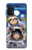 W3915 Raccoon Girl Baby Sloth Astronaut Suit Hülle Schutzhülle Taschen und Leder Flip für Samsung Galaxy A32 4G