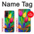 W3926 Colorful Tulip Oil Painting Hülle Schutzhülle Taschen und Leder Flip für Samsung Galaxy A32 4G