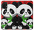 W3929 Cute Panda Eating Bamboo Hülle Schutzhülle Taschen und Leder Flip für Samsung Galaxy A32 4G
