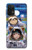 W3915 Raccoon Girl Baby Sloth Astronaut Suit Hülle Schutzhülle Taschen und Leder Flip für Samsung Galaxy A32 5G