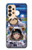 W3915 Raccoon Girl Baby Sloth Astronaut Suit Hülle Schutzhülle Taschen und Leder Flip für Samsung Galaxy A33 5G