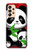 W3929 Cute Panda Eating Bamboo Hülle Schutzhülle Taschen und Leder Flip für Samsung Galaxy A33 5G