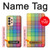W3942 LGBTQ Rainbow Plaid Tartan Hülle Schutzhülle Taschen und Leder Flip für Samsung Galaxy A33 5G