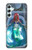 W3912 Cute Little Mermaid Aqua Spa Hülle Schutzhülle Taschen und Leder Flip für Samsung Galaxy A34 5G