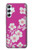 W3924 Cherry Blossom Pink Background Hülle Schutzhülle Taschen und Leder Flip für Samsung Galaxy A34 5G