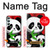 W3929 Cute Panda Eating Bamboo Hülle Schutzhülle Taschen und Leder Flip für Samsung Galaxy A34 5G