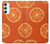 W3946 Seamless Orange Pattern Hülle Schutzhülle Taschen und Leder Flip für Samsung Galaxy A34 5G