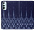 W3950 Textile Thai Blue Pattern Hülle Schutzhülle Taschen und Leder Flip für Samsung Galaxy A34 5G