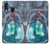W3912 Cute Little Mermaid Aqua Spa Hülle Schutzhülle Taschen und Leder Flip für Samsung Galaxy A40