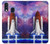 W3913 Colorful Nebula Space Shuttle Hülle Schutzhülle Taschen und Leder Flip für Samsung Galaxy A40