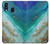 W3920 Abstract Ocean Blue Color Mixed Emerald Hülle Schutzhülle Taschen und Leder Flip für Samsung Galaxy A40