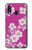 W3924 Cherry Blossom Pink Background Hülle Schutzhülle Taschen und Leder Flip für Samsung Galaxy A40