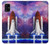 W3913 Colorful Nebula Space Shuttle Hülle Schutzhülle Taschen und Leder Flip für Samsung Galaxy A41