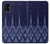 W3950 Textile Thai Blue Pattern Hülle Schutzhülle Taschen und Leder Flip für Samsung Galaxy A41