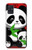 W3929 Cute Panda Eating Bamboo Hülle Schutzhülle Taschen und Leder Flip für Samsung Galaxy A51 5G