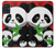 W3929 Cute Panda Eating Bamboo Hülle Schutzhülle Taschen und Leder Flip für Samsung Galaxy A51 5G