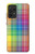 W3942 LGBTQ Rainbow Plaid Tartan Hülle Schutzhülle Taschen und Leder Flip für Samsung Galaxy A52, Galaxy A52 5G