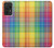 W3942 LGBTQ Rainbow Plaid Tartan Hülle Schutzhülle Taschen und Leder Flip für Samsung Galaxy A52, Galaxy A52 5G