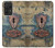 W3955 Vintage Keyhole Weather Door Hülle Schutzhülle Taschen und Leder Flip für Samsung Galaxy A52, Galaxy A52 5G