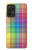 W3942 LGBTQ Rainbow Plaid Tartan Hülle Schutzhülle Taschen und Leder Flip für Samsung Galaxy A52s 5G