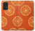 W3946 Seamless Orange Pattern Hülle Schutzhülle Taschen und Leder Flip für Samsung Galaxy A52s 5G