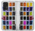 W3956 Watercolor Palette Box Graphic Hülle Schutzhülle Taschen und Leder Flip für Samsung Galaxy A52s 5G