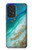 W3920 Abstract Ocean Blue Color Mixed Emerald Hülle Schutzhülle Taschen und Leder Flip für Samsung Galaxy A53 5G