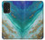 W3920 Abstract Ocean Blue Color Mixed Emerald Hülle Schutzhülle Taschen und Leder Flip für Samsung Galaxy A53 5G