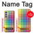 W3942 LGBTQ Rainbow Plaid Tartan Hülle Schutzhülle Taschen und Leder Flip für Samsung Galaxy A54 5G