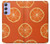 W3946 Seamless Orange Pattern Hülle Schutzhülle Taschen und Leder Flip für Samsung Galaxy A54 5G