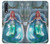 W3911 Cute Little Mermaid Aqua Spa Hülle Schutzhülle Taschen und Leder Flip für Samsung Galaxy A70