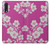 W3924 Cherry Blossom Pink Background Hülle Schutzhülle Taschen und Leder Flip für Samsung Galaxy A70