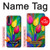 W3926 Colorful Tulip Oil Painting Hülle Schutzhülle Taschen und Leder Flip für Samsung Galaxy A70