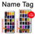 W3956 Watercolor Palette Box Graphic Hülle Schutzhülle Taschen und Leder Flip für Samsung Galaxy A70