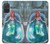 W3911 Cute Little Mermaid Aqua Spa Hülle Schutzhülle Taschen und Leder Flip für Samsung Galaxy A71 5G